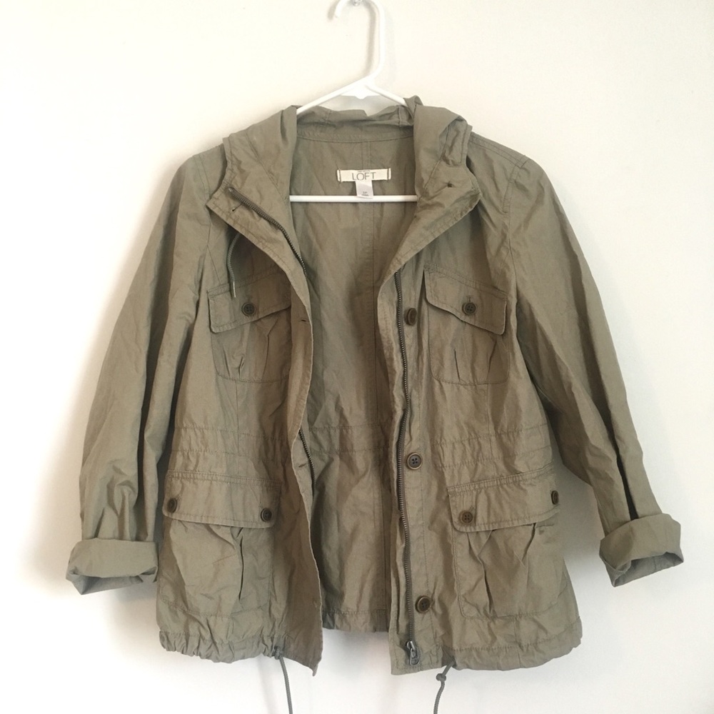PRICE DROP! Ann Taylor Loft Utility Green Jacket!